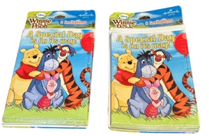Disney Winnie Pooh Tigger Piglet Eeyore Birthday Invitations 16 Sealed Envelopes - Picture 1 of 3