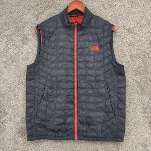 The North Face Thermoball Vest Men's Medium Black Pockets Mock Neck Full Zip - Picture 1 of 23