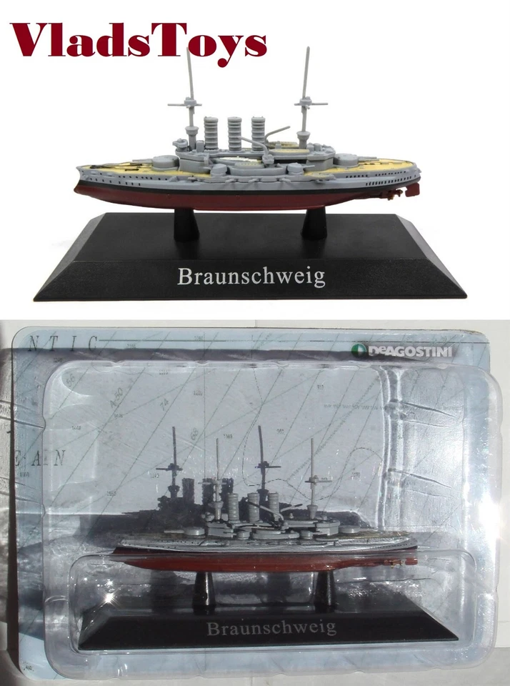 Acorazado de la Marina Imperial Alemana DeAgostini 1/1250 SMS Braunschweig DAKS62 Foto 1 de 1
