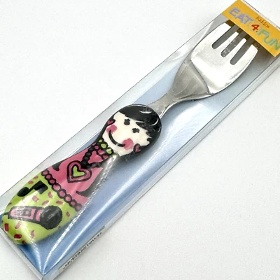 Tenedor Eat 4 Divertido Niña Julie Cantante Músico Bebé Niño Pequeño Entrenamiento Cubiertos Foto 1 de 4