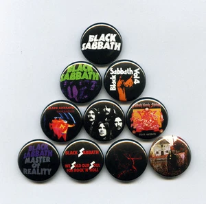BLACK SABBATH 1.5" PINS / BUTTONS (ozzy poster record lp vintage metal shirt - Picture 1 of 2