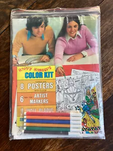 Rare Vintage 1970s Adult Coloring Poster Kit Book New Unused UnColored - Picture 1 of 11