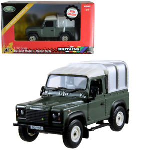 Tomy Britains Green Land Rover Defender 90 4 x 4 Spielzeug Bauernhof Fahrzeug mit Baldachin