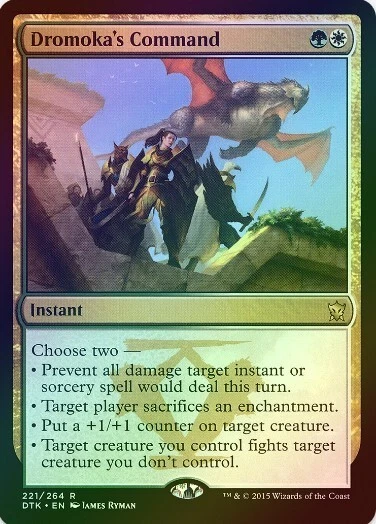 1 x Dromoka's Command - Foil - Dragons of Tarkir - LP - Magic The Gathering -MTG - Image 1 of 1
