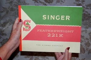 Rare Deluxe-Edition Instruction Manual, Singer Featherweight 221k Sewing Machine - Picture 1 of 12