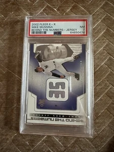 PSA 7 NM Mike Mussina 2002 Fleer EX Behind the Numbers Jersey New York Yankees - Picture 1 of 2