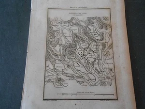 1836 ORIGINAL ANTIKE STAHLSTICH KARTE SCHLACHT BEI KULM Chlumec Tschechien - Bild 1 von 1