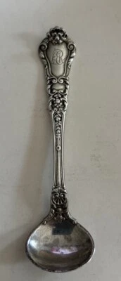 "Antigua cuchara de sal maestra de plata esterlina Gorham Baronial de 1898 3,5""" Foto 1 de 4