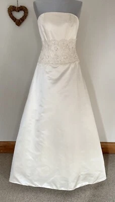 4 ⚪️ Orchid by Alan Hannah  |  Size 12/14  |   Ivory Silk Wedding Dress - Image 1 of 4
