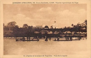 TOGO - TOGOVILLE - Church and house seen from the Lagoon - Publ. Missions Africa - Picture 1 of 2