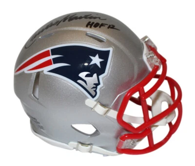 Curtis Martin Signed New England Patriots Speed Mini Helmet HOF PSA 37030 - Image 1 of 4