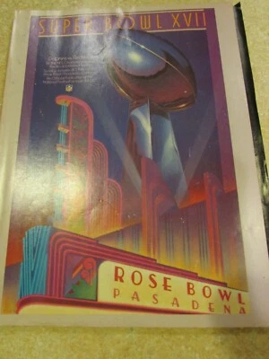NICE!! DOLPHINS vs REDSKINS Super Bowl XVII Official Football Program FREE SHIP! - Image 1 of 2