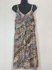 Suzi Chin For Maggy Boutique Womens 100% Silk Ruffled A-Line Dress Size 14