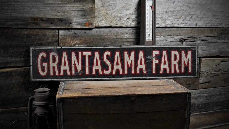 Custom Distressed Farm Name Sign - Rustic Hand Made Vintage Wooden - Image 1 of 1