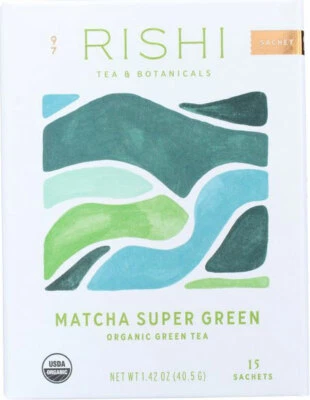 Rishi茶抹茶超级绿茶-15袋 — 第 1/4 张图片
