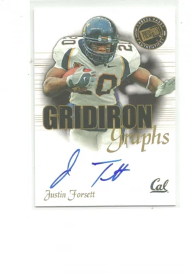 2008 PRESS PASS SE GRIDIRON GRAPHS GOLD #GGJF2 JUSTIN FORSETT - Image 1 of 2