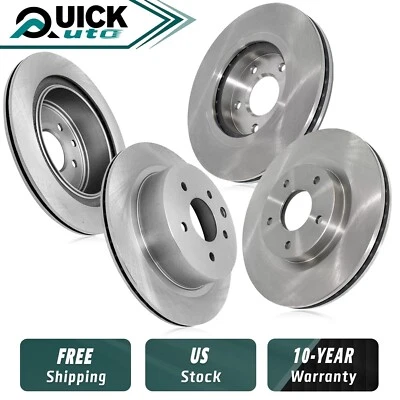 4pc Front & Rear Brake Rotors for 2008-2017 Nissan Rogue 2014-2015 Rogue Select - Изображение 1 из 4
