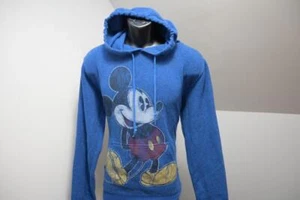 Walt Disney World Mickey Mouse Hoodie Sweater Dark Blue Crew Neck Size Medium - Picture 1 of 9