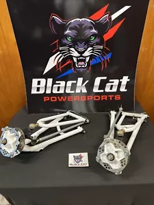 JB RACING Front End A Arms POWDER WHITE YFZ450 04-09 Carb model Spindles Hubs - Picture 1 of 9