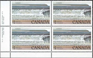 Canada Mint NH VF $1.00 Scott #726a Block Untagged Fundy National Park Stamps - Picture 1 of 2