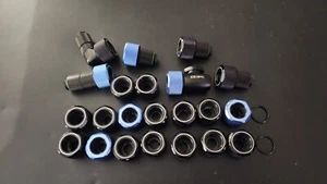Thermaltake Pacific Black C-Pro G1/4 PETG 16mm OD fittings lot + extras - Photo 1/4