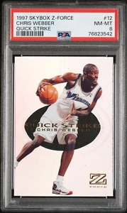 1998 Skybox Z-Force Quick Strike #12 Chris Webber PSA 8 - Picture 1 of 2