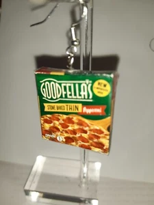Pair of Goodfella's Pepperoni Pizza box earrings fun party light 5cm - Picture 1 of 6