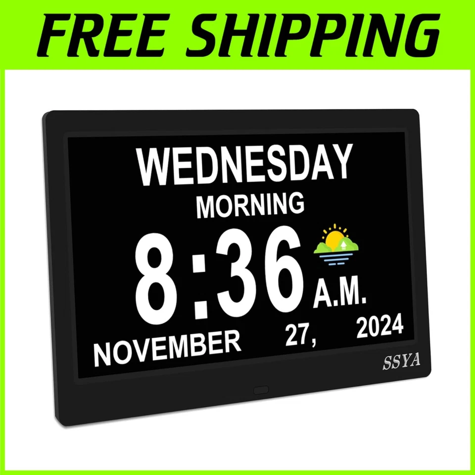 Large Display Digital Clock with Day and Date - Image 1 of 4
