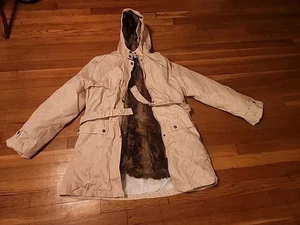 Fenikusu Beige Creme Wintermantel Baumwolle Parka Jacke Größe XL - Bild 1 von 5