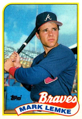 1989 Topps Mark Lemke Rookie Atlanta Braves #327 - Image 1 of 2