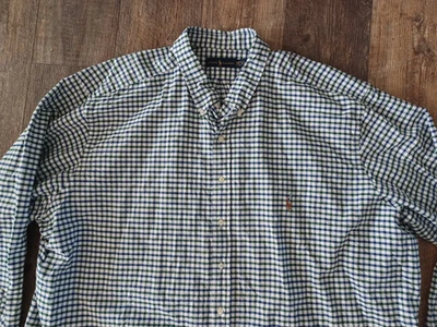 Polo Ralph Lauren Mens Oxford Button Shirt Flesh green blue check 4XLT - Image 1 of 4