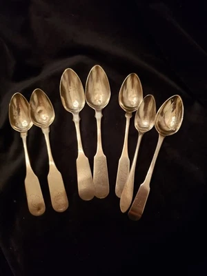 7 cucharas de plata para monedas de 3,4 onzas chatarra o no Foto 1 de 4