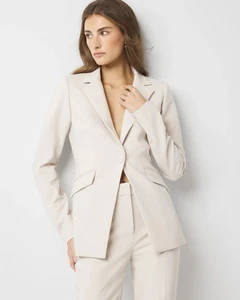 Blazer Chaqueta Mujer WHBM Talla 16 Marfil Nuevo Sin Etiquetas - Imagen 1 de 13
