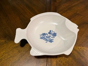 10" Vintage Pfaltzgraff Yorktowne Seafood Bake N Server #245 Flounder Fish - Picture 1 of 4