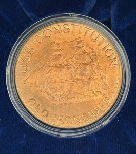 USS Constitution Museum "Old Ironsides" Copper Medallion Coin w/Box & COA - Picture 1 of 10
