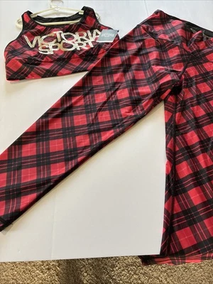 VICTORIA SECRET Red Sport Set Brand New | Sports Bra Size | Leggings Size XL - Image 1 of 4