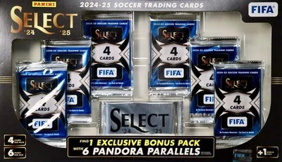 24/25 Panini Select FIFA Soccer Box 6 Packs + 6 Pandora Parallels  *Brand New - Image 1 of 2
