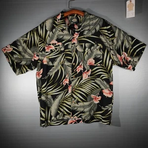 Camisa DE COLECCIÓN Tommy Bahama Rayón Adulto XL Negra Floral Campamento Hawaiano Aloha - Imagen 1 de 16