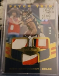 DAVID MONTGOMERY 2019 Panini Plates & Patches Trio #PT-DMO Rookie Patch RC /99 - Picture 1 of 1