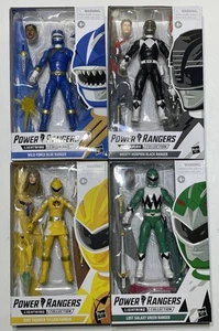 Set of 4 Power Rangers Lightning Collection Yellow Green Blue Black 6” Figures - Picture 1 of 8