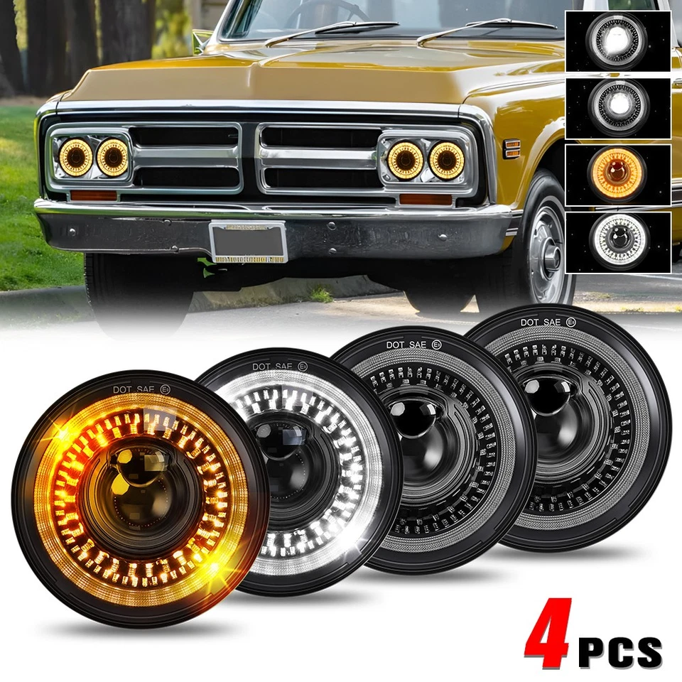 Faros LED PUNTO 5,75" 5-3/4 HI-Lo DRL para camioneta GMC C15/C1500 C2500 Suburban Foto 1 de 4