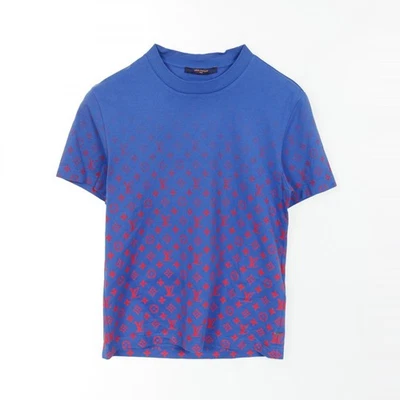 Camiseta LOUIS VUITTON Monograma Gradiente RM212Q NPG HKY46W Algodón Azul Rojo XS Foto 1 de 4