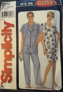 It's so easy Simplicity pattern 8750 Misses', Men's or Teens' Scrubs sz S-XL unc - Picture 1 of 2