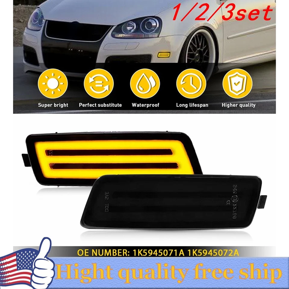 2/4x LED marcador de humo lámpara de señal lateral ámbar para MK5 05-10 VW Jetta Golf/GTI Foto 1 de 1