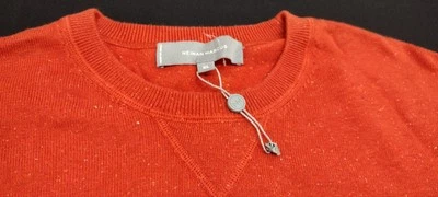 Suéter Neiman Marcus Para Hombre Algodón Orgánico-Seda Cuello Redondo XL Calabaza Béisbol Foto 1 de 4