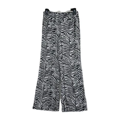 Pantalones de mujer Robert Louis con estampado de cebra pierna ancha con detalle de anillo talla S Foto 1 de 4