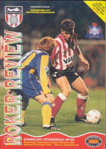 1993/94 SUNDERLAND V PETERBOROUGH UNITED 02-10-1993 DIVISION 1 - Picture 1 of 1
