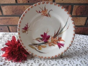 ALTER FLACHER TELLER GLAIEUL "PAKES PORZELLAN VON GIEN" 23,5 CM 19. Jh. - Bild 1 von 6