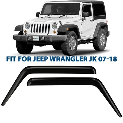 Rain Guards Vent Visors Shade for 2007-2018 Jeep Wrangler JK - Image 1 of 4