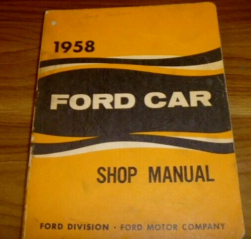 1958 Ford Fairlane & Fairlane 500 Wagon Shop Service Repair Manual xz - Image 1 of 1
